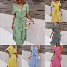 Afbeelding in Gallery-weergave laden, "Maja" Designer-Kleid mit Blumenprint