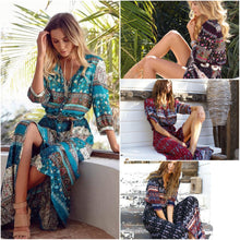 Afbeelding in Gallery-weergave laden, "Silvia" Stilvolles Designer-Boho-Kleid