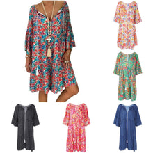 Afbeelding in Gallery-weergave laden, "Sunny" Designer-Boho-Kleid