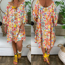 Afbeelding in Gallery-weergave laden, "Sunny" Designer-Boho-Kleid