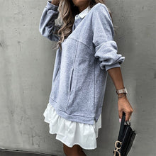 Afbeelding in Gallery-weergave laden, "Silvia" Elegantes Patchwork-Kleid