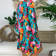 Afbeelding in Gallery-weergave laden, "Carla" Designer-Kleid mit Floralprint