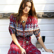 Afbeelding in Gallery-weergave laden, "Silvia" Stilvolles Designer-Boho-Kleid