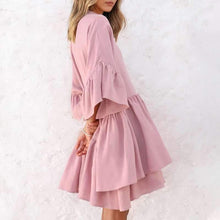 Afbeelding in Gallery-weergave laden, "Kourtney" Designer-Rüschen-Kleid