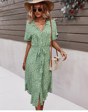 Afbeelding in Gallery-weergave laden, "Maja" Designer-Kleid mit Blumenprint