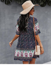 Afbeelding in Gallery-weergave laden, "Paula" Designer-Boho-Kleid