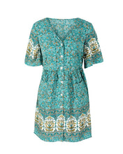 Afbeelding in Gallery-weergave laden, "Paula" Designer-Boho-Kleid