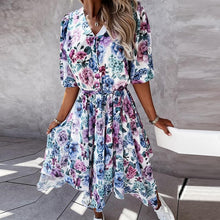 Afbeelding in Gallery-weergave laden, "Fiorela" Designer-Chiffon-Kleid
