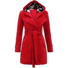 Afbeelding in Gallery-weergave laden, "Kathrin" Trenchcoat mit Kapuze