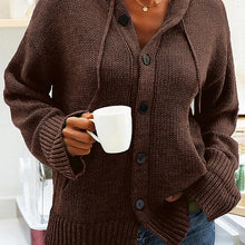 Afbeelding in Gallery-weergave laden, "Pauline" Strickjacke mit Kapuze