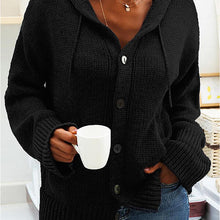 Afbeelding in Gallery-weergave laden, "Pauline" Strickjacke mit Kapuze