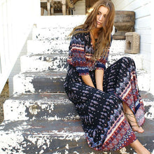Afbeelding in Gallery-weergave laden, "Silvia" Stilvolles Designer-Boho-Kleid