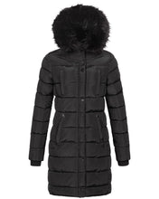 Afbeelding in Gallery-weergave laden, "Nicole" Manteau d'hiver avec fausse fourrure détachable

