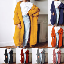 Afbeelding in Gallery-weergave laden, "Lilien" Kuschelige Longstrickjacke
