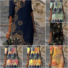 Afbeelding in Gallery-weergave laden, &quot;Bella Lux&quot; Vintage Boho-Kleid
