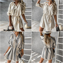 Afbeelding in Gallery-weergave laden, "Nyla" Elegantes Boho-Hemdkleid
