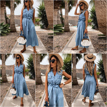 Afbeelding in Gallery-weergave laden, "Sianna" Designer-Denim-Kleid
