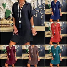 Afbeelding in Gallery-weergave laden, "Talina" Elegantes Shirt-Kleid
