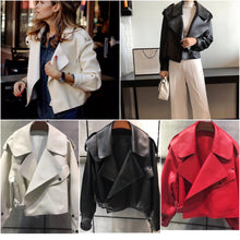 Afbeelding in Gallery-weergave laden, &quot;Ashley&quot; Weiche Designer-Lederjacke
