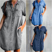 Afbeelding in Gallery-weergave laden, &quot;Eva&quot; Designer-Jeans-Kleid
