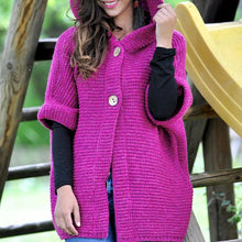 Afbeelding in Gallery-weergave laden, "Pia" Kapuzen-Strickjacke
