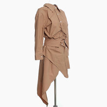 Afbeelding in Gallery-weergave laden, Asymmetrisches Hemd-Kleid
