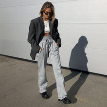 Afbeelding in Gallery-weergave laden, Elastische Sweatpants mit hoher Taille
