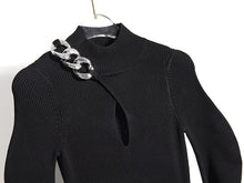 Afbeelding in Gallery-weergave laden, Schwarzes Strickkleid
