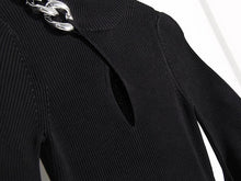 Afbeelding in Gallery-weergave laden, Schwarzes Strickkleid
