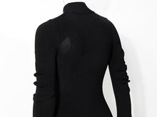 Afbeelding in Gallery-weergave laden, Schwarzes Strickkleid
