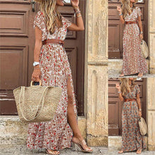 Afbeelding in Gallery-weergave laden, "Fiamma" Designer-Maxikleid mit Blumendruck
