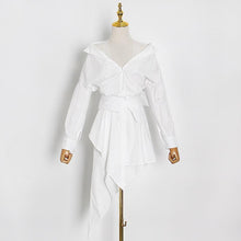 Afbeelding in Gallery-weergave laden, Asymmetrisches Hemd-Kleid
