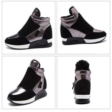 Afbeelding in Gallery-weergave laden, "Maja" Bequeme und Warme Plateau-Sneakers
