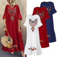 Afbeelding in Gallery-weergave laden, "Rita" Boho-Maxi-Kleid
