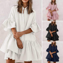 Afbeelding in Gallery-weergave laden, "Kourtney" Designer-Rüschen-Kleid
