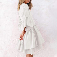 Afbeelding in Gallery-weergave laden, "Kourtney" Designer-Rüschen-Kleid
