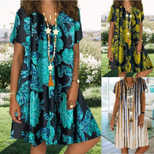 Afbeelding in Gallery-weergave laden, "Samina" Designer-Kleid mit Blumendruck
