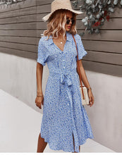 Afbeelding in Gallery-weergave laden, "Maja" Designer-Kleid mit Blumenprint
