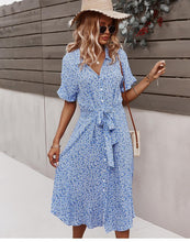 Afbeelding in Gallery-weergave laden, "Maja" Designer-Kleid mit Blumenprint
