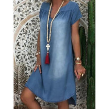 Afbeelding in Gallery-weergave laden, &quot;Abella&quot; Denim-Kleid
