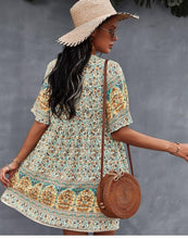 Afbeelding in Gallery-weergave laden, "Paula" Designer-Boho-Kleid
