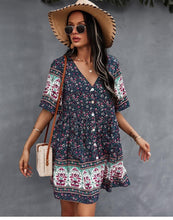 Afbeelding in Gallery-weergave laden, "Paula" Designer-Boho-Kleid
