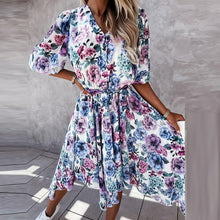 Afbeelding in Gallery-weergave laden, "Fiorela" Designer-Chiffon-Kleid
