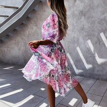 Afbeelding in Gallery-weergave laden, "Fiorela" Designer-Chiffon-Kleid
