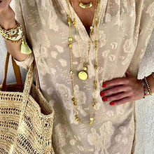 Afbeelding in Gallery-weergave laden, &quot;Mariam&quot; Elegantes Print-Kleid
