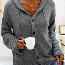 Afbeelding in Gallery-weergave laden, "Pauline" Strickjacke mit Kapuze
