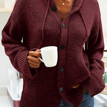 Afbeelding in Gallery-weergave laden, "Pauline" Strickjacke mit Kapuze
